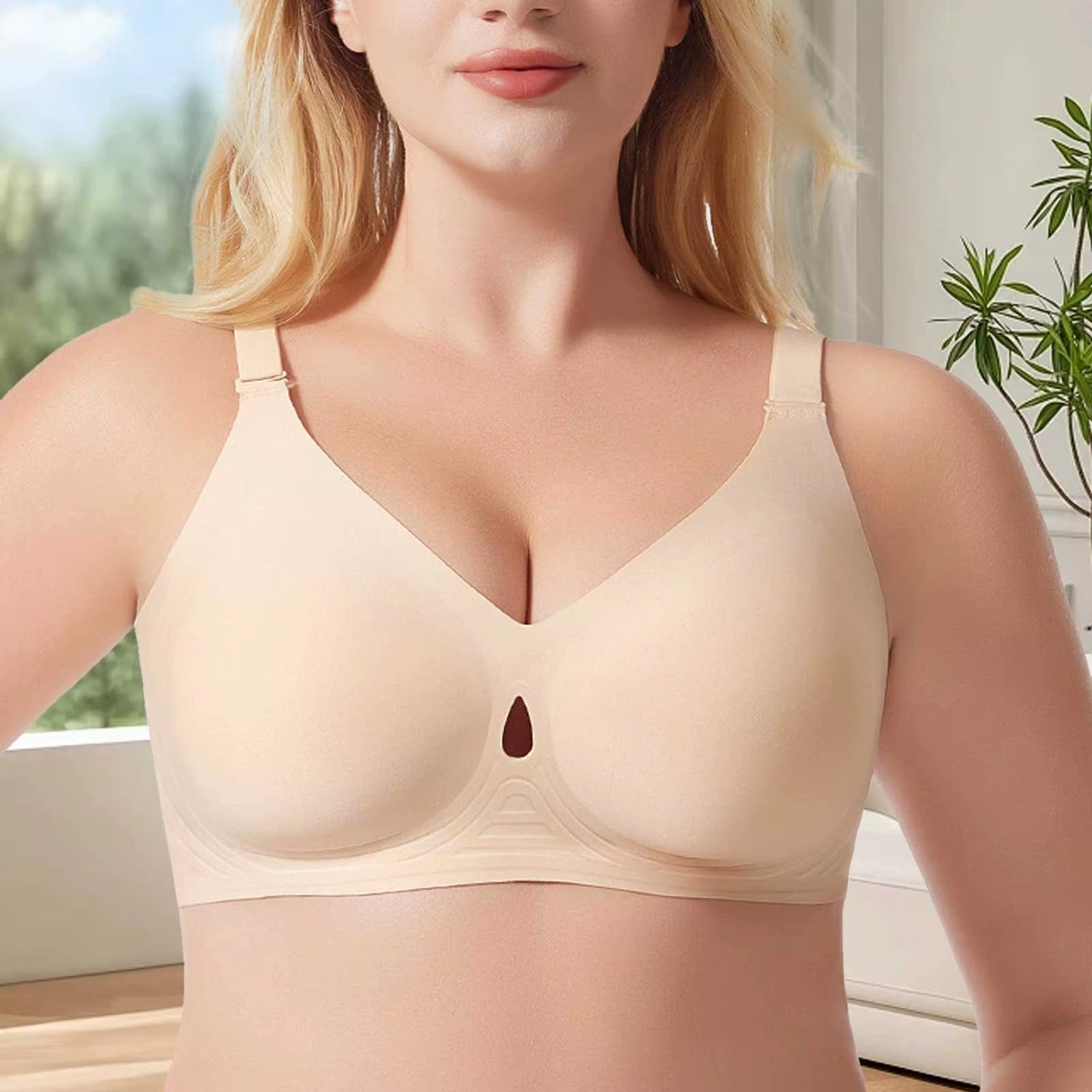 Large Size Push up Bra for Women Wireless Support Full Coverage Bra Seamless Sexy Underwear Soft Adjustable Sports Thin Bras