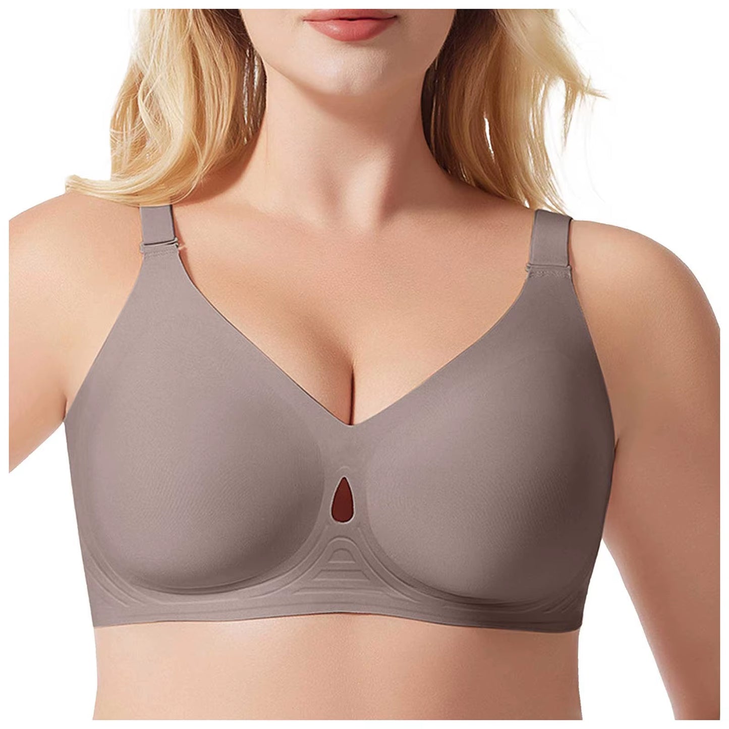Large Size Push up Bra for Women Wireless Support Full Coverage Bra Seamless Sexy Underwear Soft Adjustable Sports Thin Bras
