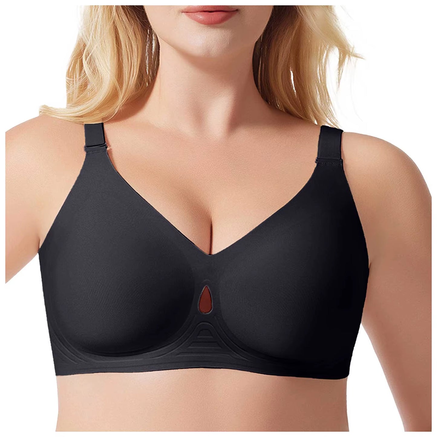 Large Size Push up Bra for Women Wireless Support Full Coverage Bra Seamless Sexy Underwear Soft Adjustable Sports Thin Bras